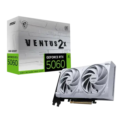 MSI GeForce RTX 5060 8G VENTUS 2X OC WHITE 8GB GDDR7 Graphics Card