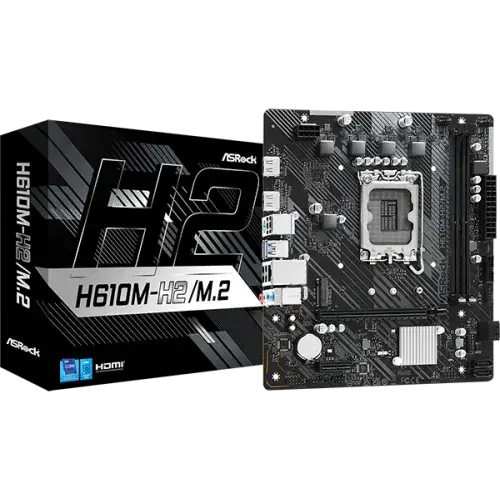 ASROCK H610M-H2 M.2 14th, 13th and 12th Gen mATX DDR4 Motherboard