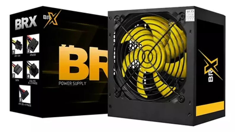 BRX ATX 450W Automatic Bivolt Gamer Power Supply